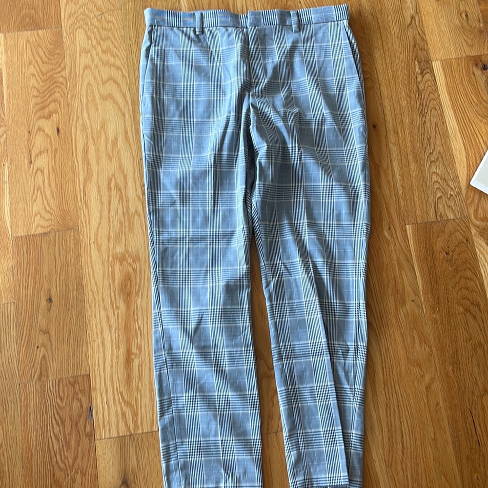 Slim fit plaid pants